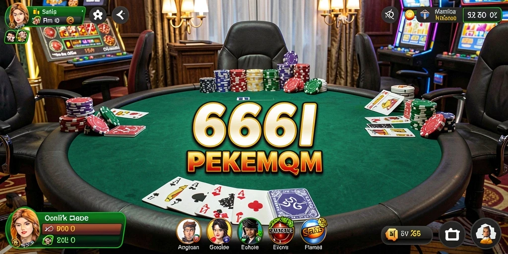 Tampilan menarik dari gameplay Poker di 666I.