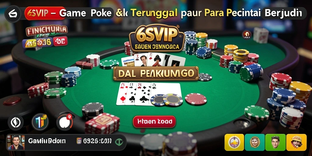 Screenshot gameplay Poker di 6SVIP yang menampilkan suasana kompetitif.