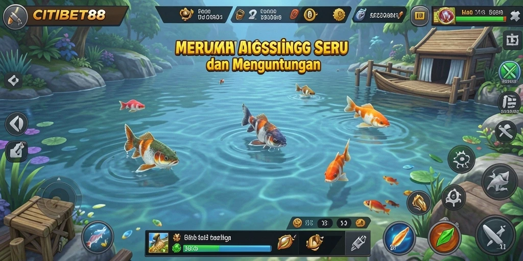 Tampilan gameplay CITIBET88 yang memikat dalam aksi memancing yang seru.
