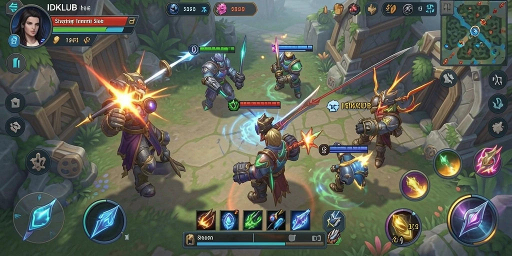 Tangkapan layar gameplay IDKLUB yang memukau dengan strategi SLG.