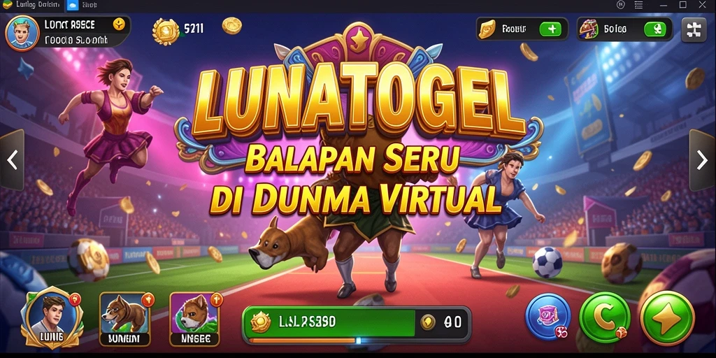 Tangkapan layar LUNATOGEL menunjukkan balapan mendebarkan di lintasan yang menantang.