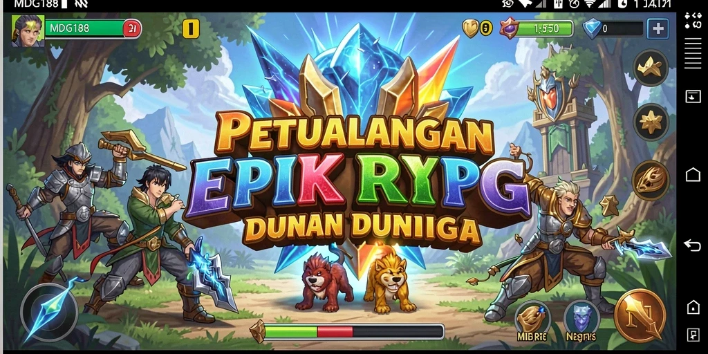 Tampilan gameplay RPG yang menarik dalam MDG188.