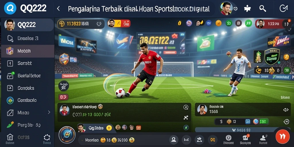 Screenshot gameplay dari aplikasi Sportsbook QQ222 yang menampilkan berbagai pilihan taruhan.
