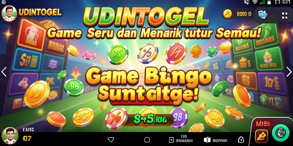 Tampilan gameplay Bingo yang mengasyikkan di UDINTOGEL.